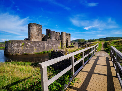 Caerphilly Castle, Caerphilly, Gwent, Wales, United Kingdom, Europe