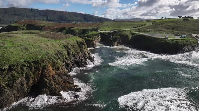 Playa de Santa Comba en Ferrol A Coru&ntilde;a Galicia