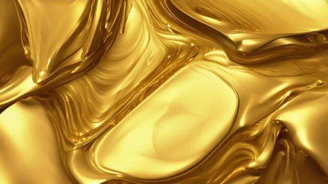 Abstract gold liquid. Golden wave background. Gold background. Gold texture. Lava  nougat  caramel  amber  honey  oil.