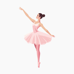 Elegant ballerina in graceful pose