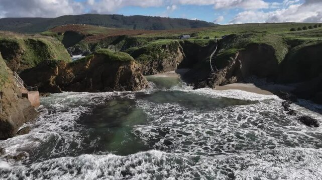Playa de Santa Comba en Ferrol A Coru&ntilde;a Galicia