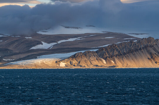 Sunrise over Coburg island, Nunavut, Canadian Arctic, Canada, North America