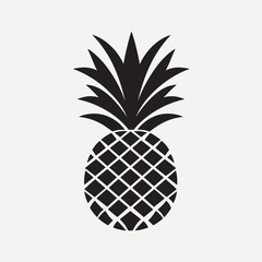Obraz premium Minimalist pineapple silhouette design