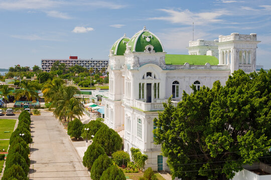 Yacht Club along the Paseo El Prado Malecon, Cienfuegos City, Cuba, West Indies, Caribbean, Central America