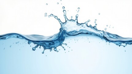 Powerful Ocean Wave Isolated on White Background