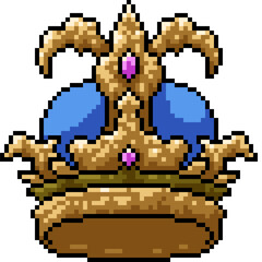 Obraz premium pixel art of blue coronet decoration
