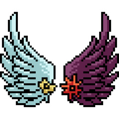 pixel art of fantasy angel wing © Saphatthachat