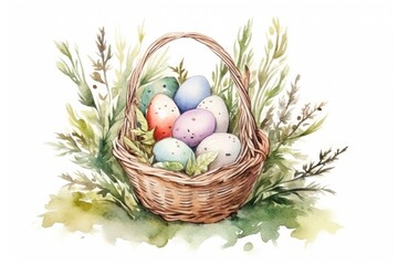 Basket egg easter paper.