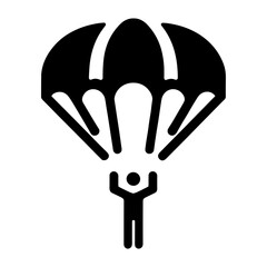 A Minimalistic Parachute Icon Vector Illustration for Simple and Clear Design Elements  