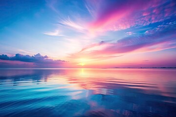 Obraz premium Serene Gradient Background in Soft Blue and Pink Tones for Calm and Dreamy Aesthetic