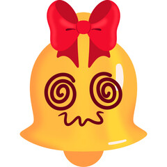Christmas Jingle Bell Dizzy Face Cartoon