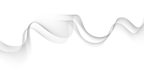 Abstract wave blend lines on transparent background. Design for banner, wallpaper, background and many more. Undulate Grey Wave Swirl, frequency sound wave, twisted curve lines with blend effect.	
