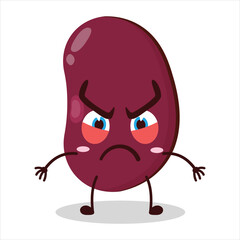 cute provoked expression of red bean character