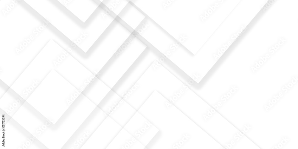Poster abstract white and grey geometric overlapping square pattern background with shadow. paper texture d