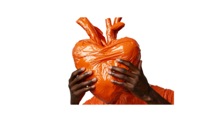 Heart in a Bag -  Concept of Love, Protection, and Vulnerability