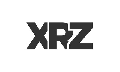 XRZ logo design template with strong and modern bold text. Initial based vector logotype featuring simple and minimal typography. Trendy company identity.