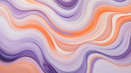 Obraz premium A mesmerizing abstract pattern featuring soft swirls of lavender, peach, and cream colors. Ideal for background designs and creative projects