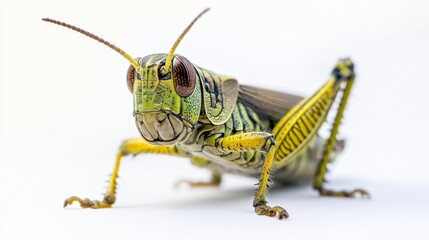 Fototapeta premium Close-Up of Green Grasshopper