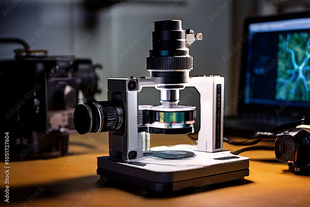 Poster microscope with digital camera a microscope that can be connecte