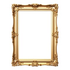 Frame gold white background rectangle.