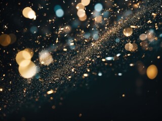 falling sparkle bokeh overlay. AI Generative