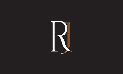 RJ, JR, R , J , Abstract Letters Logo Monogram	