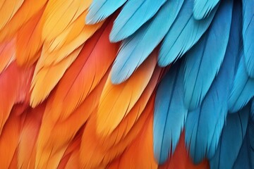 Obraz premium Parrot feather pattern backgrounds bird.