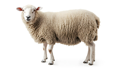 Fototapeta premium Sheep on a White Background.