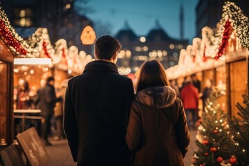 Fototapeta premium Christmas market adult christmas market.