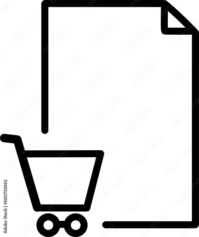 Poster purchase order icon. replaceable vector design.
