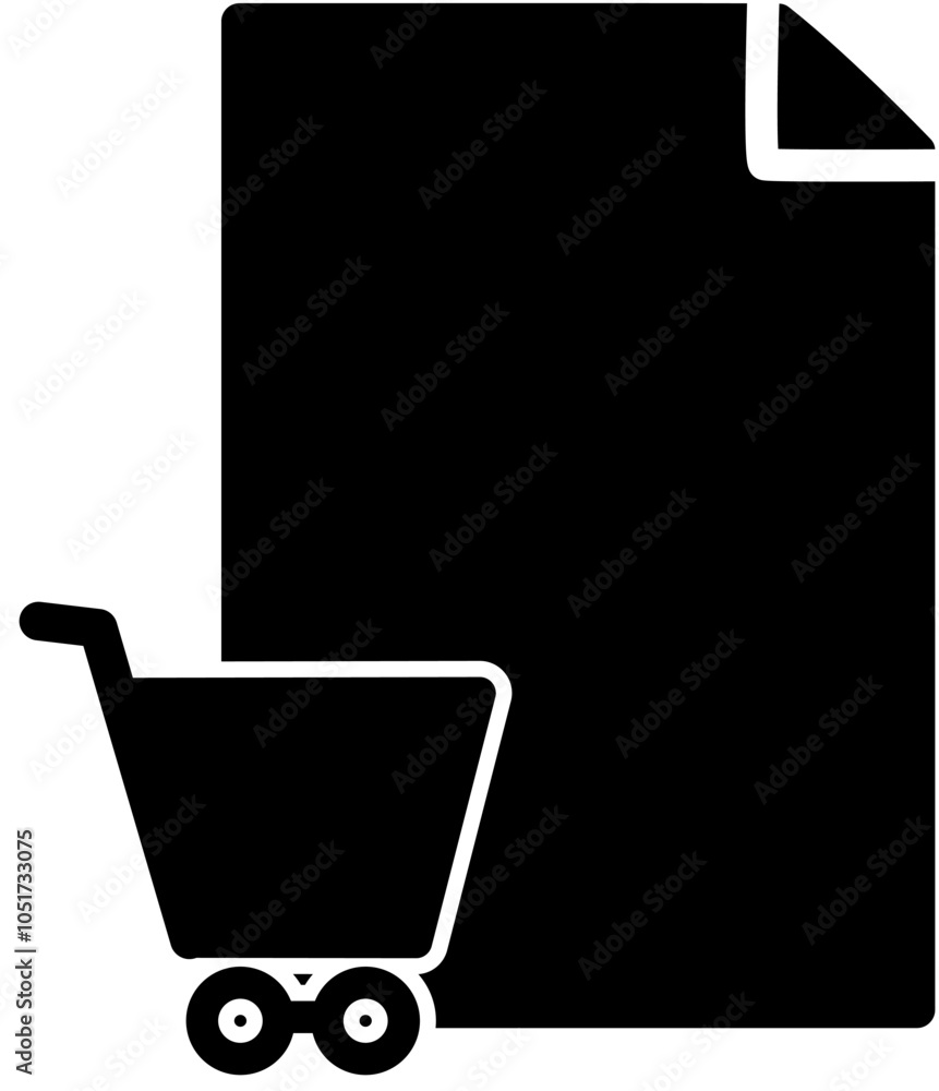 Poster purchase order icon. replaceable vector design.