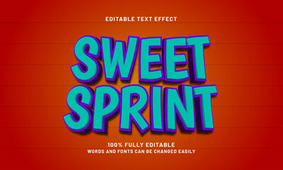 sweet sprint editable text effects with a play and toys theme