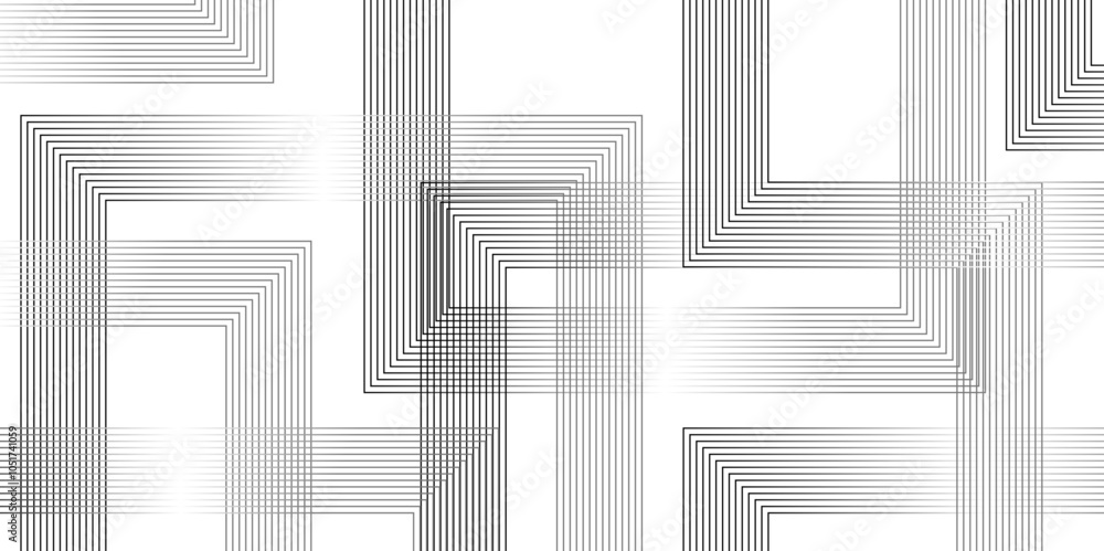 Poster abstract grey lines on white background square with luxury shapes square background. modern pattern 