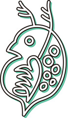 カラーシャドウ微生物単品アイコン　ミジンコ