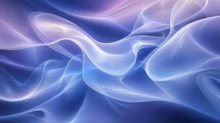 Fototapeta premium Abstract 3D waves of translucent material