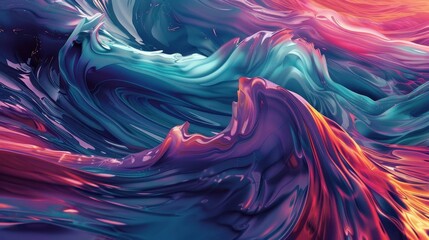 Obraz premium Abstract Swirling Colors: A Digital Art Masterpiece