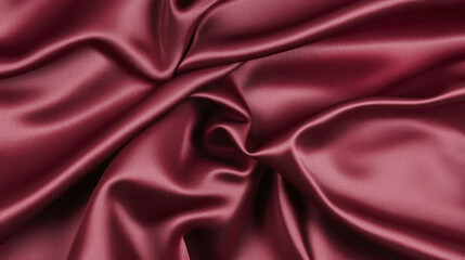 Obraz premium Elegant satin fabric in deep red