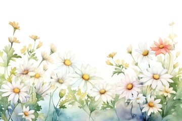 Fototapeta premium Daisy backgrounds blossom pattern.