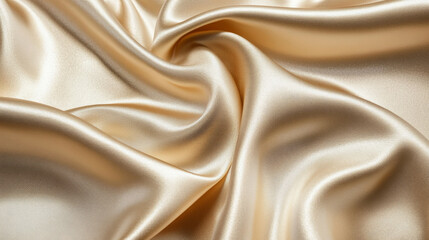 Fototapeta premium Gold satin fabric with gentle folds