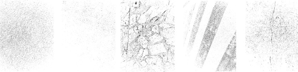 Obraz premium Grunge textures set. Collection of vector, distress, textures .Simply Place grungy textured overlay over any Object to Create grunge ,dirty effect .Various distressed texture for your design. 