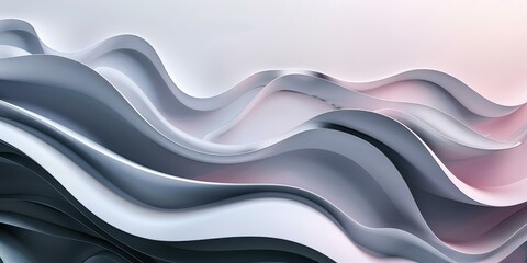 Fototapeta premium Abstract Wave Pattern - Minimalist Geometric Design
