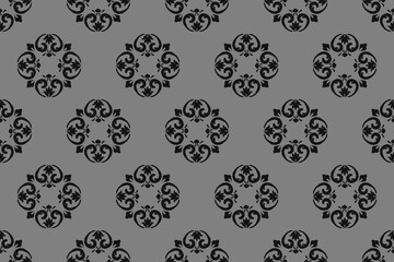 Ikat paisley embroidery on the fabric in Indonesia,India and asian countries, background, curtain, carpet, wallpaper, clothing, wrapping, Batik, vector illustration.