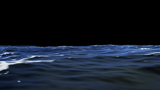 Ocean Water Waves With Alpha Channel