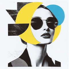 A fashion portrait in the style of minimalist collor