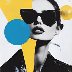 A fashion portrait in the style of minimalist collor