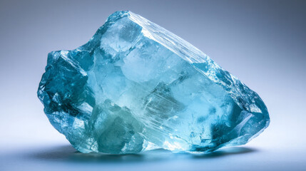 Fototapeta premium Elegant close-up of an aquamarine gemstone