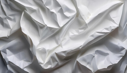 Obraz premium Blank White Crumpled Paper with Subtle Wrinkles and Creases
