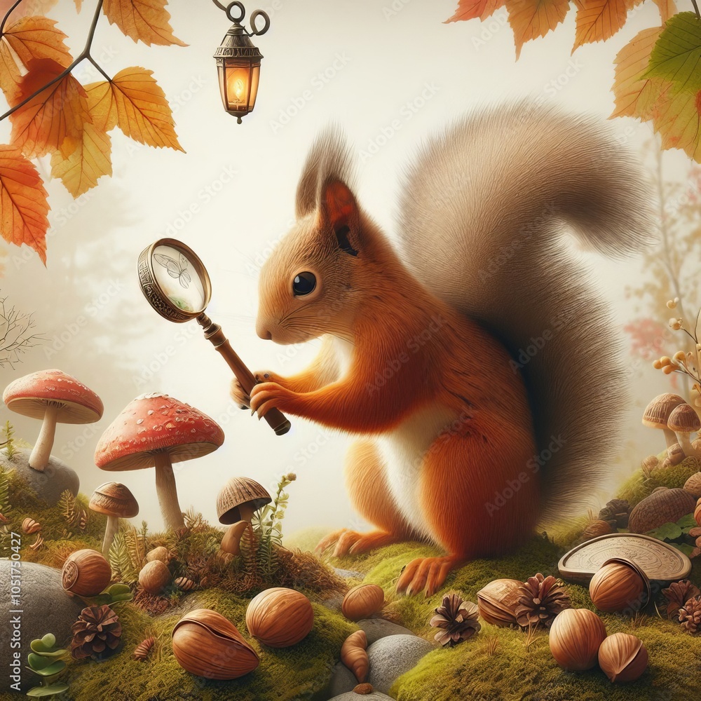 Poster the curious case of the missing squirrel a squirrel searches for