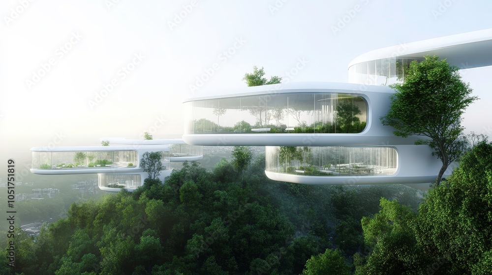 Poster high-fidelity computer-generated architectural concepts