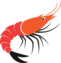 Shrimp vector art illustration eps